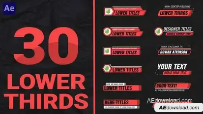 Lower Thirds Pack Elements template preview