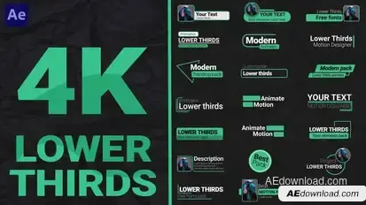 Lower Thirds Pack 4K Elements template preview