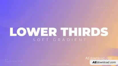 Lower Thirds: Soft Gradient Elements template preview