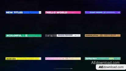 Lower Thirds: Stripes Elements template preview