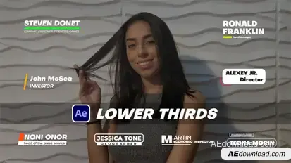 Lower Thirds Text Elements template preview