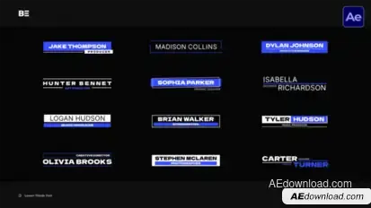 Lower Thirds Text  AE Titles template preview