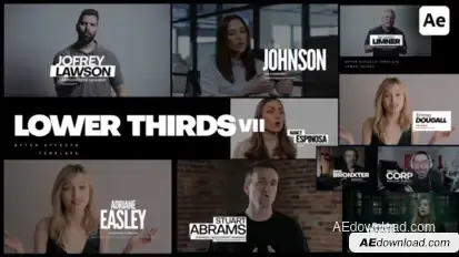 Lower Thirds VII Titles template preview