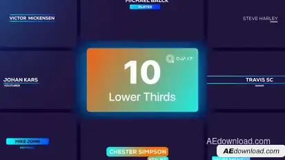 Lower Thirds Vol. 01 Elements template preview