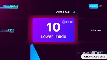Lower Thirds Vol. 03 Elements template preview