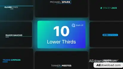 Lower Thirds Vol. 04 Elements template preview