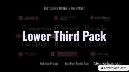 Lower Thirds With Logo Elements template preview