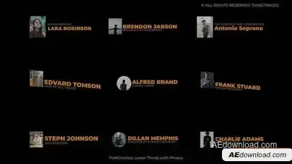 Videohive Lower Thirds with Photos 0.0 | AE Titles template preview