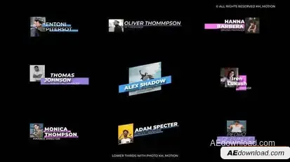 Videohive Lower Thirds with Photos 3.0 | After Effects Titles template preview