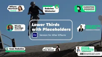 Lower Thirds with Placeholders Elements template preview