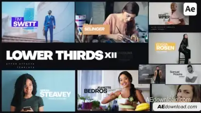 Lower Thirds XII Titles template preview