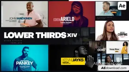 Lower Thirds XIV Titles template preview