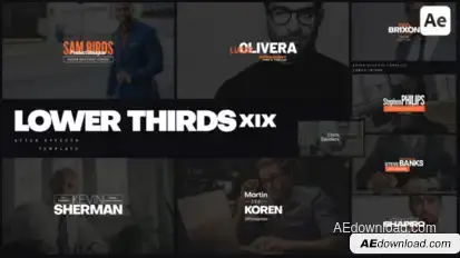 Lower Thirds XIX Titles template preview