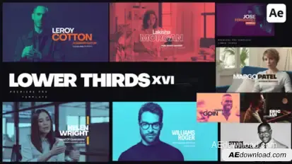 Lower Thirds XVI Titles template preview