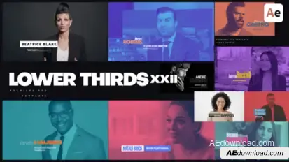 Lower Thirds XXII Titles template preview