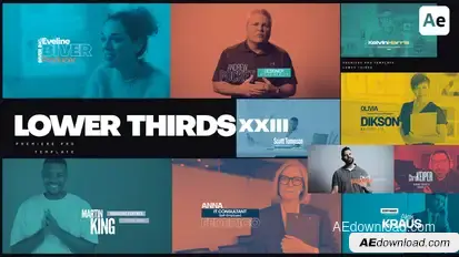 Lower Thirds XXIII Titles template preview