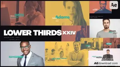 Lower Thirds XXIV Titles template preview