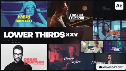 Lower Thirds XXV Titles template preview