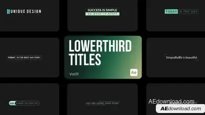 Lowerthird Titles 01 for After Effects Titles template preview