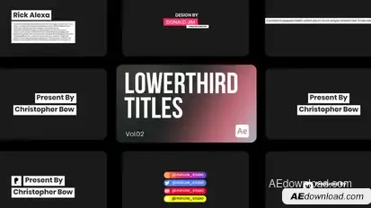 Lowerthird Titles 02 for After Effects Titles template preview
