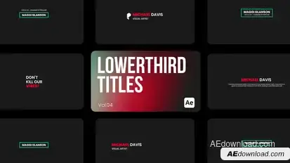 Lowerthird Titles 04 for After Effects Titles template preview