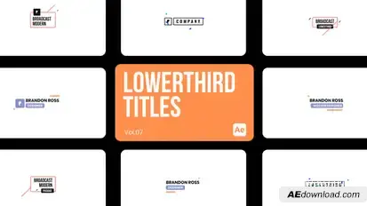 Lowerthird Titles 07 for After Effects Titles template preview
