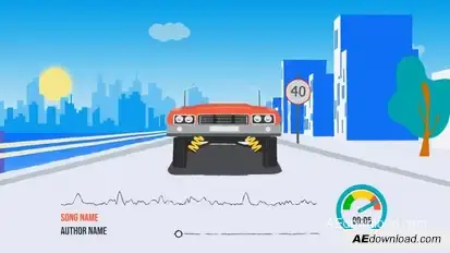 Lowrider Music Visualizer broadcast-packages template preview