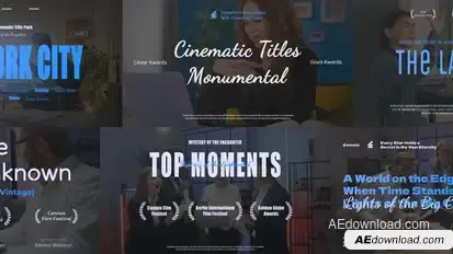 Luxe Cinematic Titles Pack Titles template preview