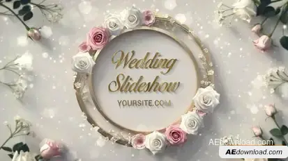 Videohive Luxurious 3D Rose Frame Wedding Invitation Slideshow Video Displays template preview