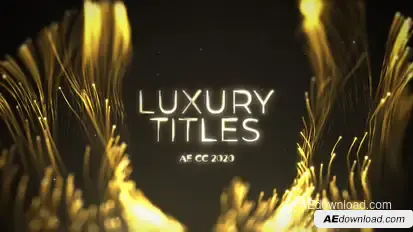 Luxury Gold Streaks Titles Titles template preview