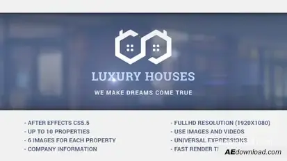 Luxury Houses - Real Estate Presentation Video Displays template preview