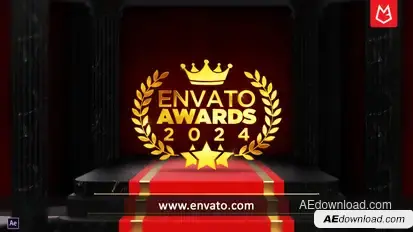 Luxury Royal Gold Logo Reveal On Red Carpet Logo Stings template preview