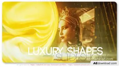 Luxury Shapes Slideshow Video Displays template preview