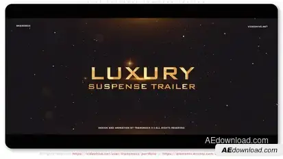 Luxury Suspense Thriller Trailer Titles template preview