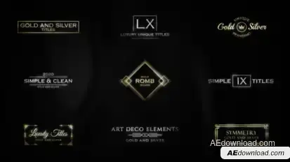 Luxury Titles Gold & Silver | AE Titles template preview