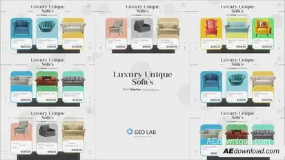 Luxury Unique Sofas Slideshow l Home Décor Products Video Displays template preview