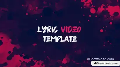 Lyric Video Template | Grunge Style Video Displays template preview