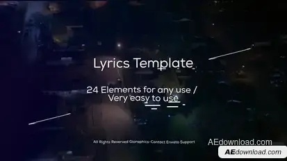 Lyrics Template and Elements Video Displays template preview