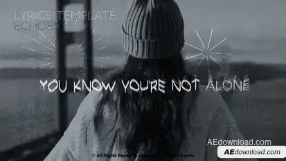Lyrics Template Echoes Video Displays template preview