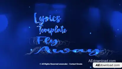 Lyrics Template Fly Away Video Displays template preview