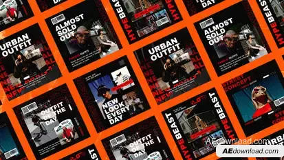 Madness Streetwear Fashion Posts Product Promo template preview