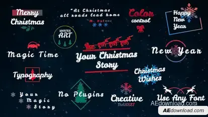 Magic Christmas Titles Titles template preview
