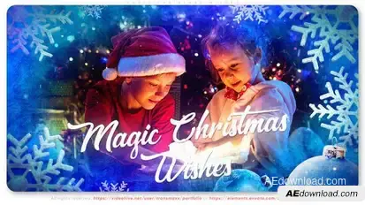 Magic Christmas Wishes Titles template preview