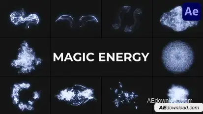 Magic Energy Bursts for After Effects Elements template preview