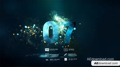 Magic Fairy Particles Countdowns Elements template preview