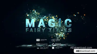 Magic | Fairy Particles Titles Titles template preview