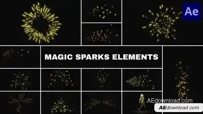 Magic Sparks Elements | After Effects Elements template preview