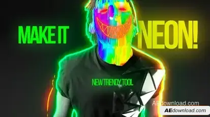 Videohive Make It Neon Video Displays template preview
