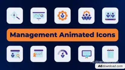 Management Animated Icons Elements template preview