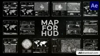 Map For HUD for After Effects Elements template preview